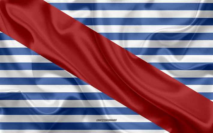 Bandeira do Departamento de Canelones, 4k, seda bandeira, departamento do Uruguai, textura de seda, Canelones bandeira, Uruguai, Departamento De Canelones