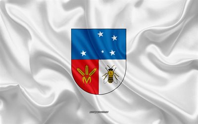 Flag of Colonia Department, 4k, silk flag, department of Uruguay, silk texture, Colonia flag, Uruguay, Colonia Department