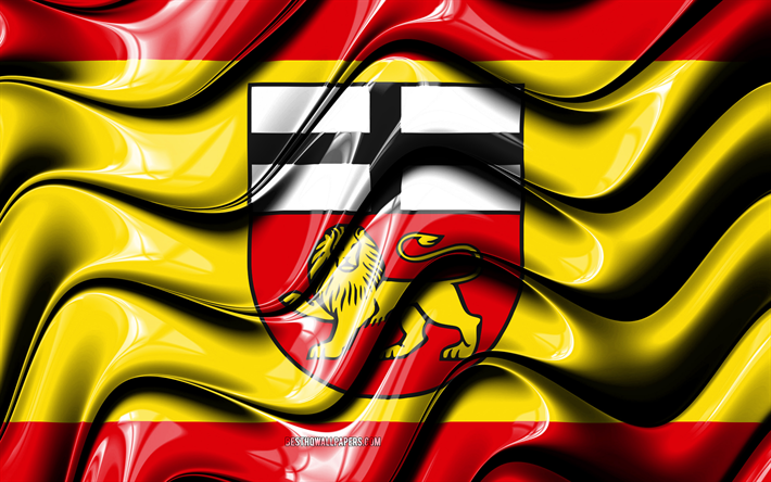 Bonn Flagga, 4k, St&#228;der i Tyskland, Europa, Flaggan i Bonn, 3D-konst, Bas, Tyska st&#228;der, Bonn 3D-flagga, Tyskland