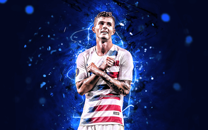 Download wallpapers Christian Pulisic, 2019, USA National Team, fan art