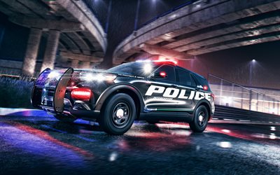 2020, Ford Explorer, Poliisi Torjuntah&#228;vitt&#228;j&#228;, ulkoa, poliisi SUV, uusi poliisi Explorer, Amerikkalaisten autojen, Ford