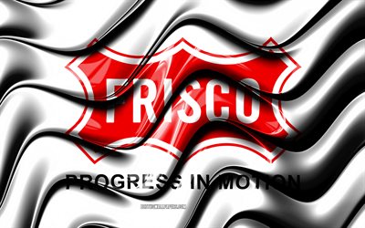Frisco flagga, 4k, Usa st&#228;der, Texas, 3D-konst, Flaggan i Frisco, USA, Staden Frisco, amerikanska st&#228;der, Frisco 3D-flagga, St&#228;der i USA, Frisco