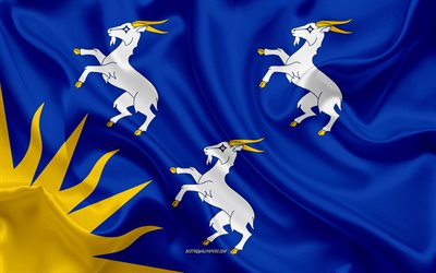 旗のMerionethshire, 4k, 絹の旗を, Merionethshireフラグ, シルクの質感, 国のウェールズ, Merionethshire, ウェールズ, 英国