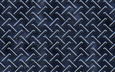 3D de metal textura de malla de metal, de acero azul de fondo, textura de acero, metal, textura del suelo