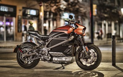 Harley-Davidson LiveWire, street, superbike, 2019 polkupy&#246;r&#228;&#228;, oranssi moottoripy&#246;r&#228;, 2019 Harley-Davidson LiveWire, amerikkalainen moottoripy&#246;rien, Harley-Davidson