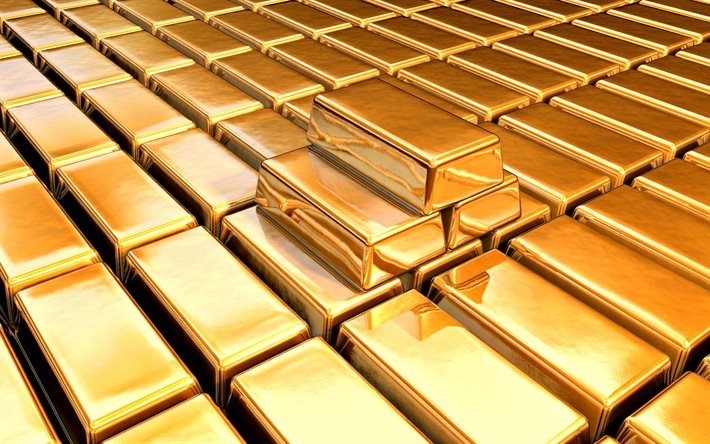 gold bullion, bugging concepts, bank, gold reserve, gold
