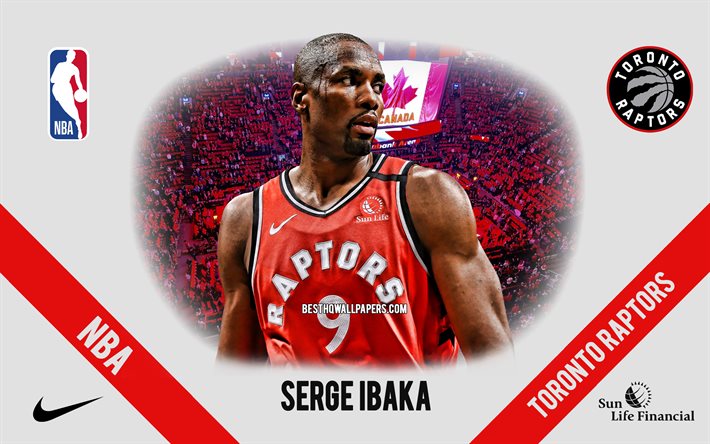 Serge Ibaka, Toronto Raptors, espa&#241;ol, Jugador de Baloncesto, la NBA, retrato, estados UNIDOS, baloncesto, Scotiabank Arena, Toronto Raptors logotipo