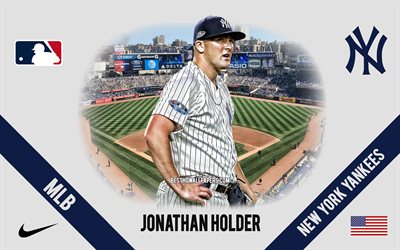 Jonathan Titular, Nova York Yankees, Jogador De Beisebol Americano, MLB, retrato, EUA, beisebol, O Yankee Stadium, Logotipo do New York Yankees, Major League Baseball