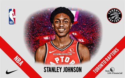 Stanley Johnson, Toronto Raptors, American Basketball Player, NBA, portrait, USA, basketball, Scotiabank Arena, Toronto Raptors logo
