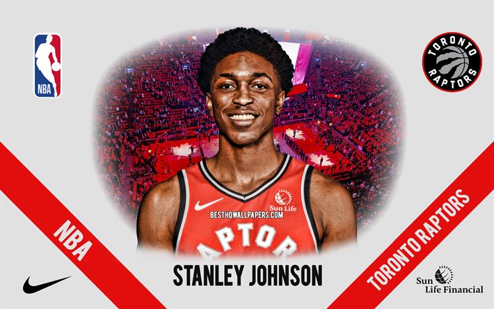 Stanley Johnson, Toronto Raptors, Amerikansk Basketspelare, NBA, portr&#228;tt, USA, basket, Scotiabank Arena, Toronto Raptors logotyp