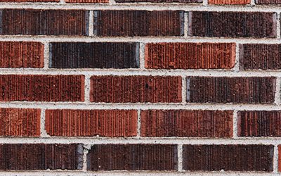 brown bricks texture, brickwork texture, Brick wall, background with brown bricks