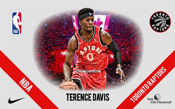 Terence Davis, Toronto Raptors, - Jogador De Basquete Americano, NBA, retrato, EUA, basquete, O Scotiabank Arena, Toronto Raptors logotipo, Terence B Davis II
