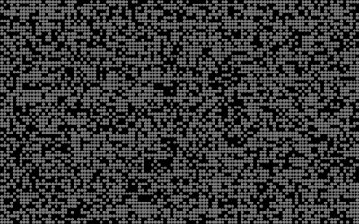 black pixels background, pixels textures, abstract backgrounds, creative, artwork, pixels patterns