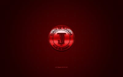 Toros de Tijuana-logo, Meksikon baseball club, LMB, punainen logo, punainen hiilikuitu tausta, baseball, Meksikon Baseball League, Tijuana, Baja California, Meksiko, Bulls Tijuana, Tijuana Bulls