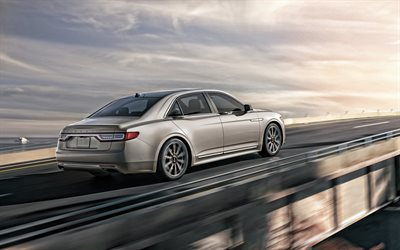 2020, Lincoln Continental, rear view, exterior, gray sedan, new beige Continental, american cars, Lincoln
