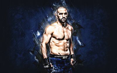 Jared Gordon, UFC, MMA, american fighter, portrait, blue stone background, Ultimate Fighting Championship