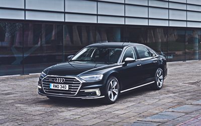 Audi A8 L, 4k, luxury cars, 2020 cars, UK-spec, D5, 2020 Audi A8, german cars, Audi