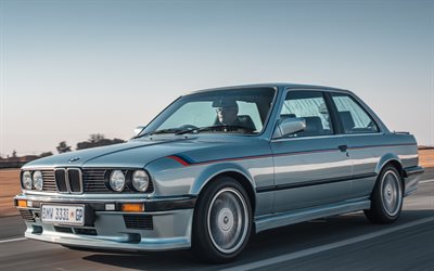 BMW 333i, 4k, tuning, 1986 cars, ZA-spec, E30, highway, 1986 BMW 3-series, BMW E30, german cars, BMW