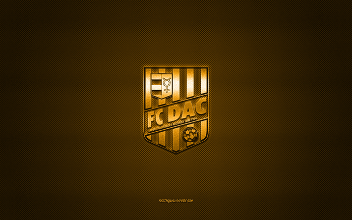 fc dac 1904, نادي كرة القدم السلوفاكي, الشعار الأصفر, ألياف الكربون الأصفر الخلفية, دوري الثروة, كرة القدم, دوناجسكا ستريدا, سلوفاكيا, شعار fc dac 1904
