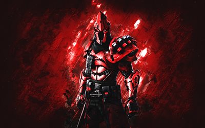 Fortnite Red Ultima Knight Skin, Fortnite, main characters, red stone background, Red Ultima Knight, Fortnite skins, Red Ultima Knight Skin, Red Ultima Knight Fortnite, Fortnite characters