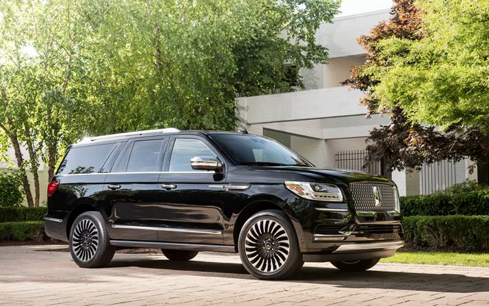 Lincoln Navigator, 2018, SUV di Lusso, nero, Navigatore, auto Americane, Lincoln