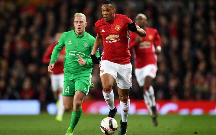 Anthony Joran Martial, Manchester United, forward, MU, French footballer, Premier League, England