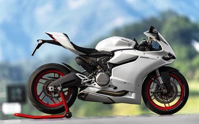 Ducati 899 Panigale, 4k, en 2017, des v&#233;los, des motos sportives, italien de motos, Ducati