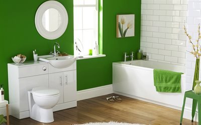badezimmer, eklektische interieur, modernes interior, green bathroom, ideen f&#252;r das bad, eklektischen stil badezimmer
