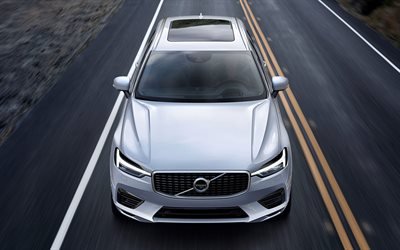 Volvo XC60, 2018 cars, road, crossovers, silver XC60, Volvo