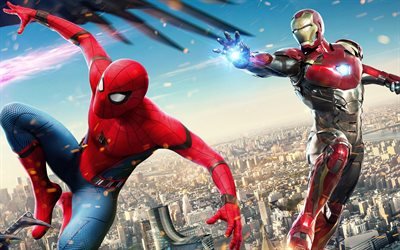 Spider-Man Homecoming, 2017, Iron Man, Spiderman, poster, new movies