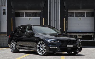 BMW 5, G31, 2017, 5-Series, Wagon, black BMW 5, tuning, German cars, BMW