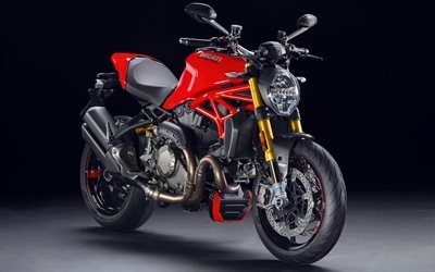 superbikes, Ducati Monster 1200 S, italian motorcycles, studio, 2017 bikes, Ducati
