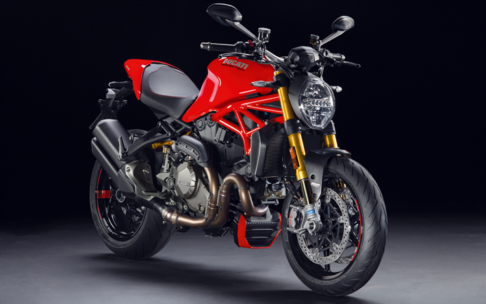 superbikes, Ducati Monster 1200 S, İtalyan motosiklet, studio, 2017 motosiklet, Ducati