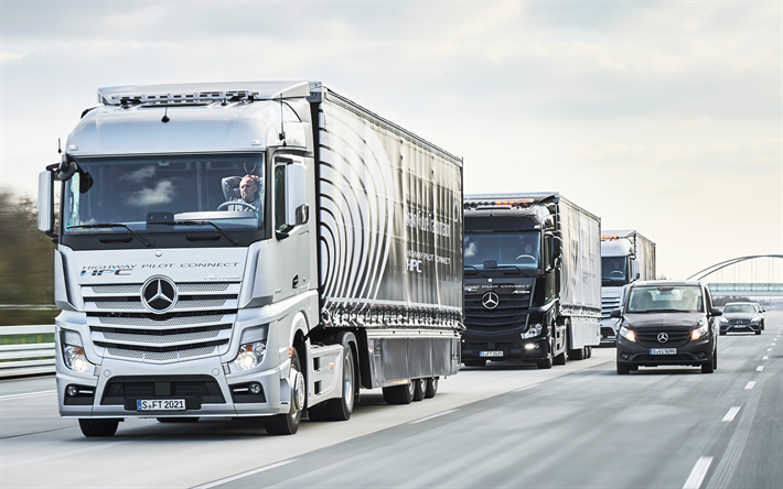 Mersedes-Benz Actros, 2016, euro 6, German trucks, Mersedes V-class, trucking, Mersedes