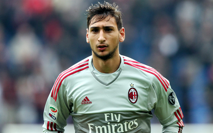 Gianluigi Donnarumma, footballers, Milan, goalkeeper, Serie A, soccer, AC Milan