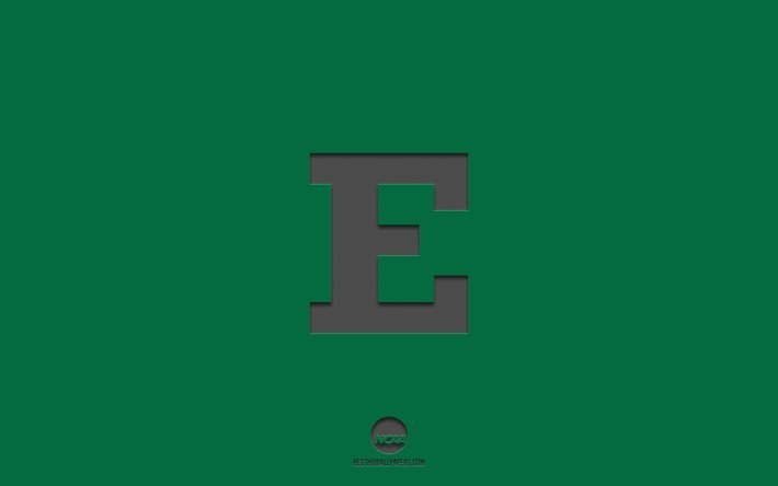 Eastern Michigan Eagles, vihre&#228; tausta, amerikkalainen jalkapallojoukkue, Eastern Michigan Eagles -tunnus, NCAA, Michigan, USA, amerikkalainen jalkapallo, Eastern Michigan Eagles -logo
