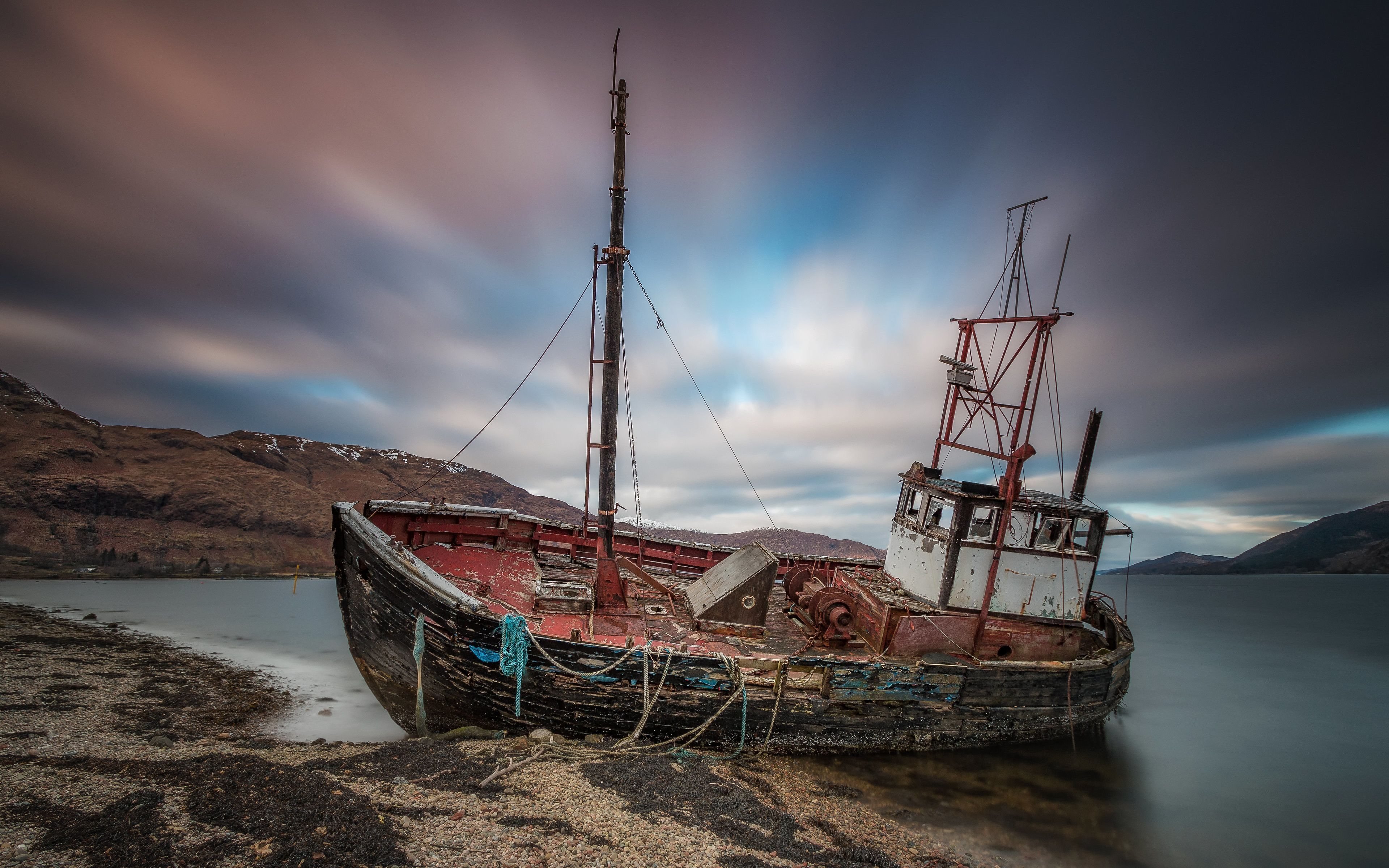 Download wallpapers shipwreck, isle of mull, scotland for desktop with ...