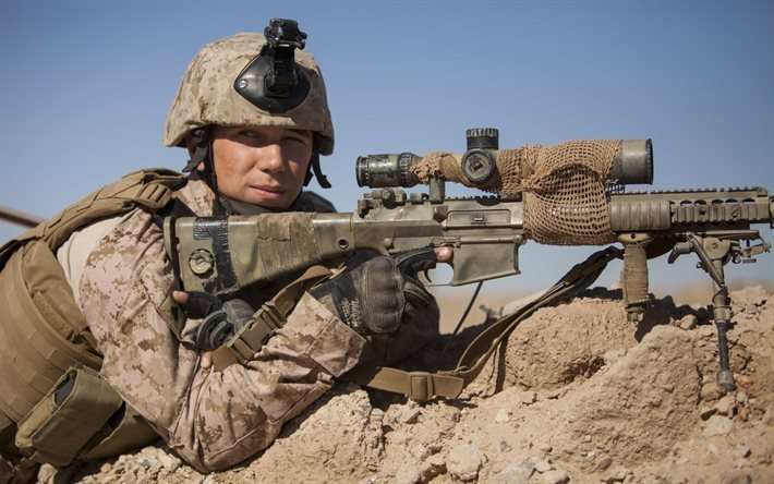 afghanistan, provincia di helmand, sniper
