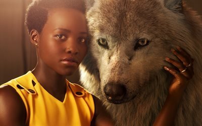 la actriz keniana, drama, lupita nyongo, 2016, la fantas&#237;a, aventura, el libro de la selva, she-wolf raksha