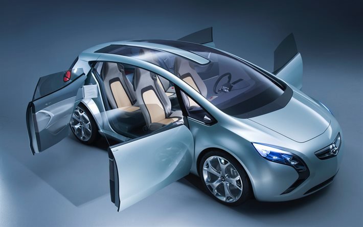 el&#233;ctrico, opel, concepto, flextreme