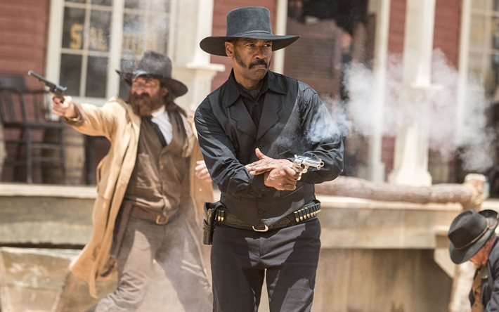 western, 2016, denzel washington, magnifici sette