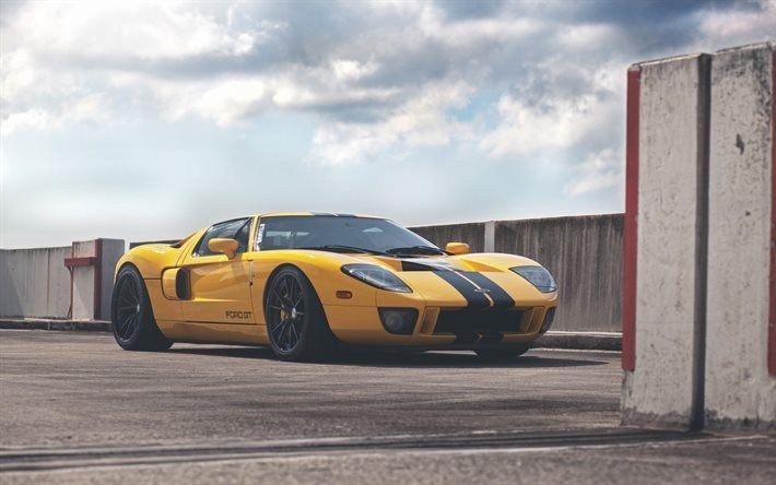 Ford GT, jaune Ford, voiture de sport, tuning Ford GT, l&#39;EDH S104