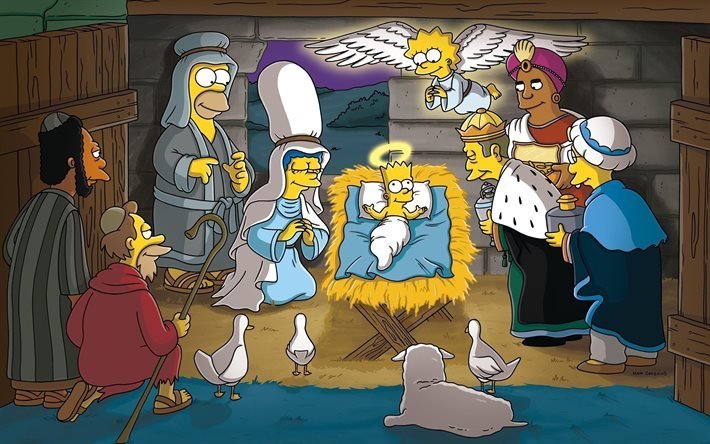 Télécharger Fonds Décran Simpsons Série Danimation Noël