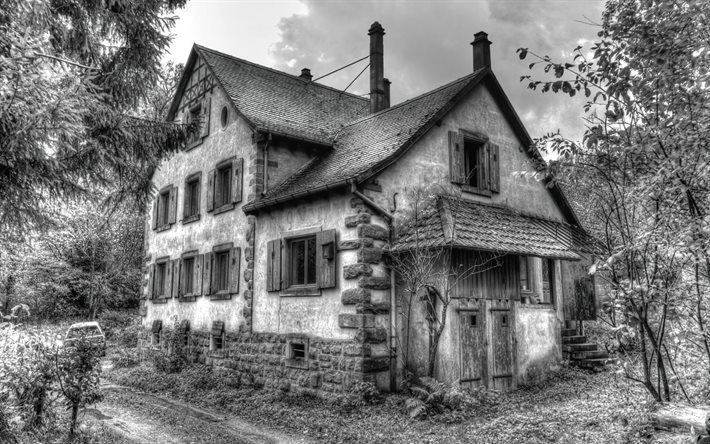 alte villa, elsass, frankreich