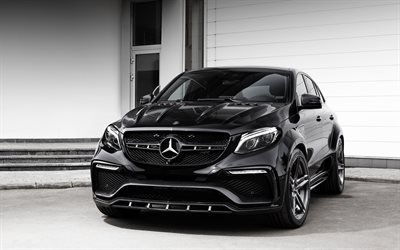 coupe, tuning, gle-class, c292, ball wed, 2016, mercedes-benz, black mercedes