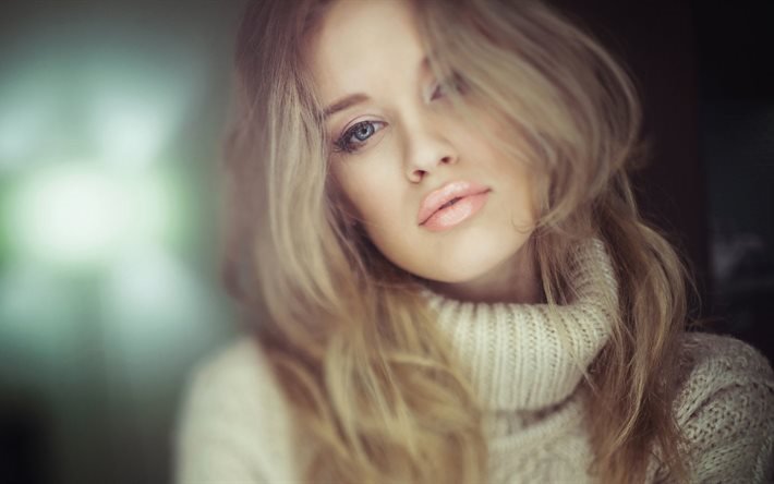 portrait, girls, makeup, beautiful blonde, portraits of girls