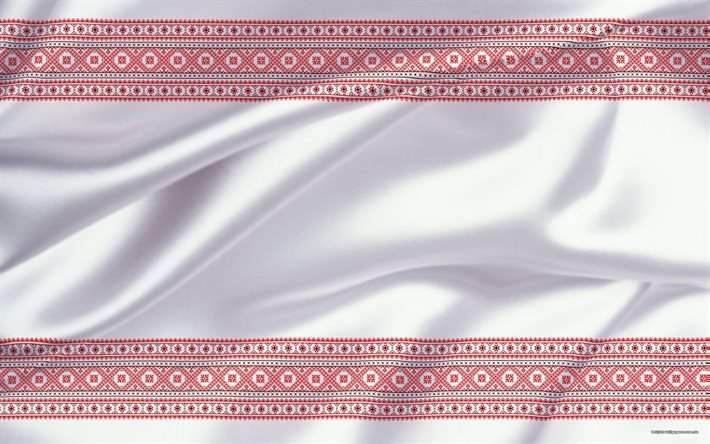 white silk, ukrainian ornaments, ukraine, national ornaments, ornament