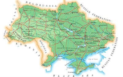 mappa di ucraina, ucraina, mappa