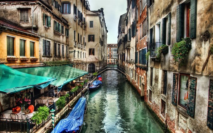 italia, casa, barche, venezia