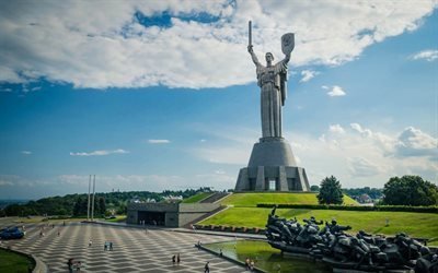 kiev, motherland, ukraine, statue, museum